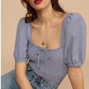 Rouje Katia Top I’m Vichy Blue, NWT, size 36